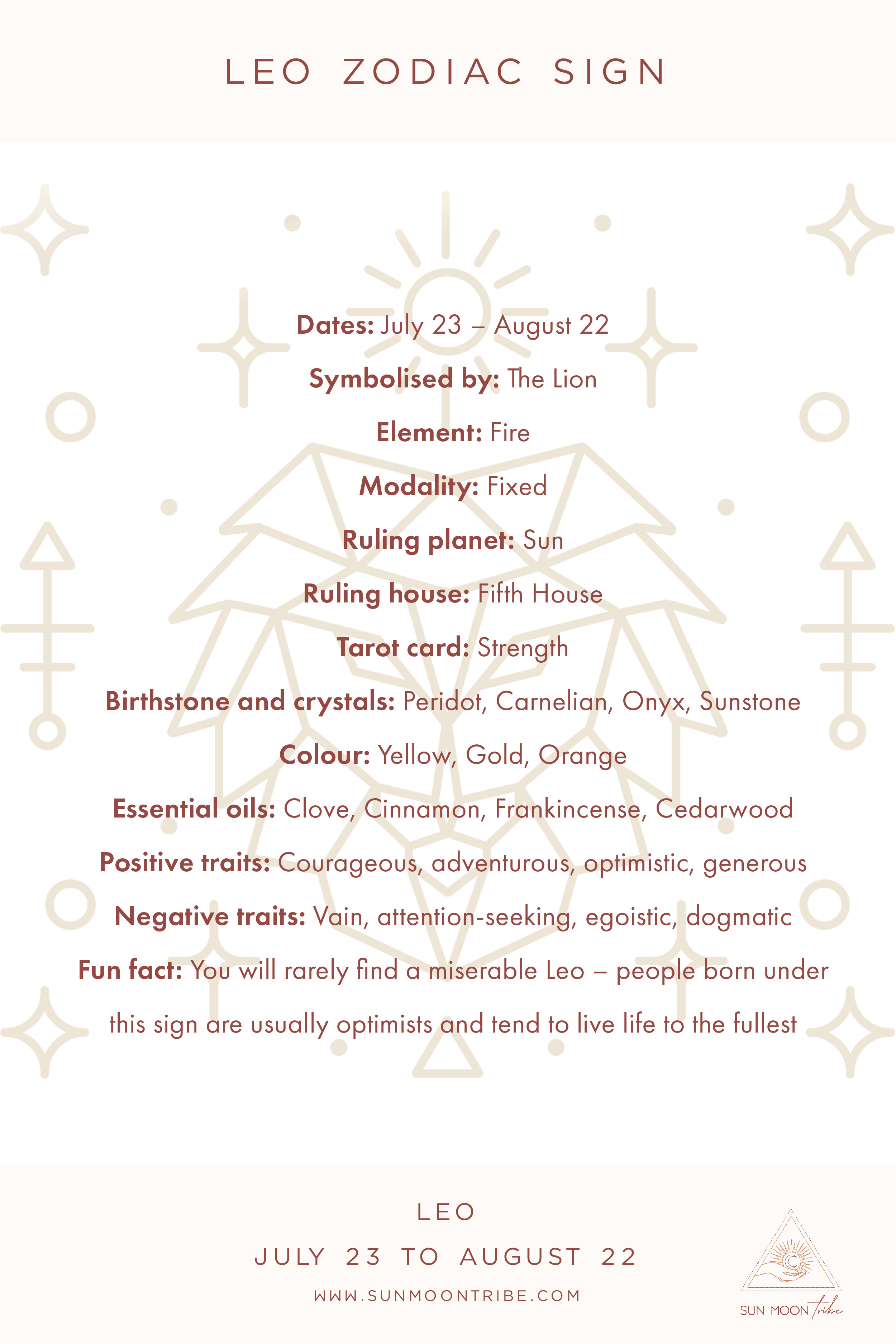 Leo Zodiac Sign Personality Traits And How To Spot A Leo Sun Moon Tribe